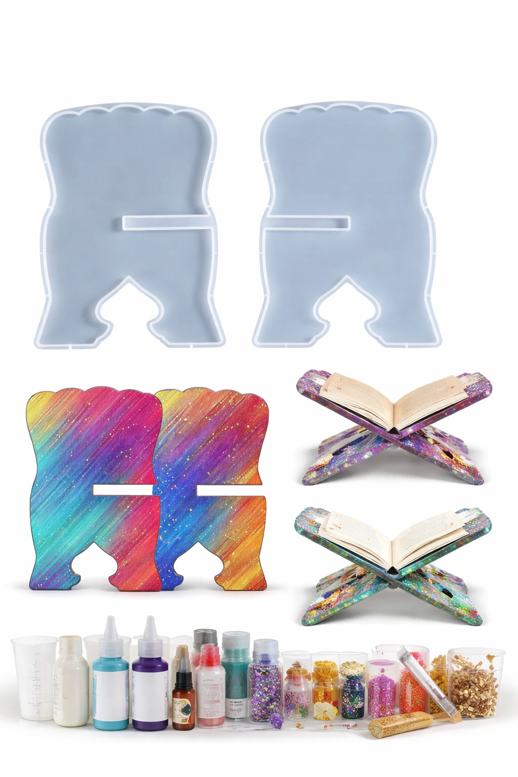 Quran Pak Rehal Silicon Mold for Resin Art | Islamic Craft Mold