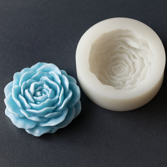 Peony Rose Silicone Mold for Scented Candles, Soap, Diffuser Stones & DIY Crafts