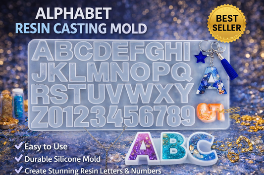 Alphabet Silicone Mold for Resin Art