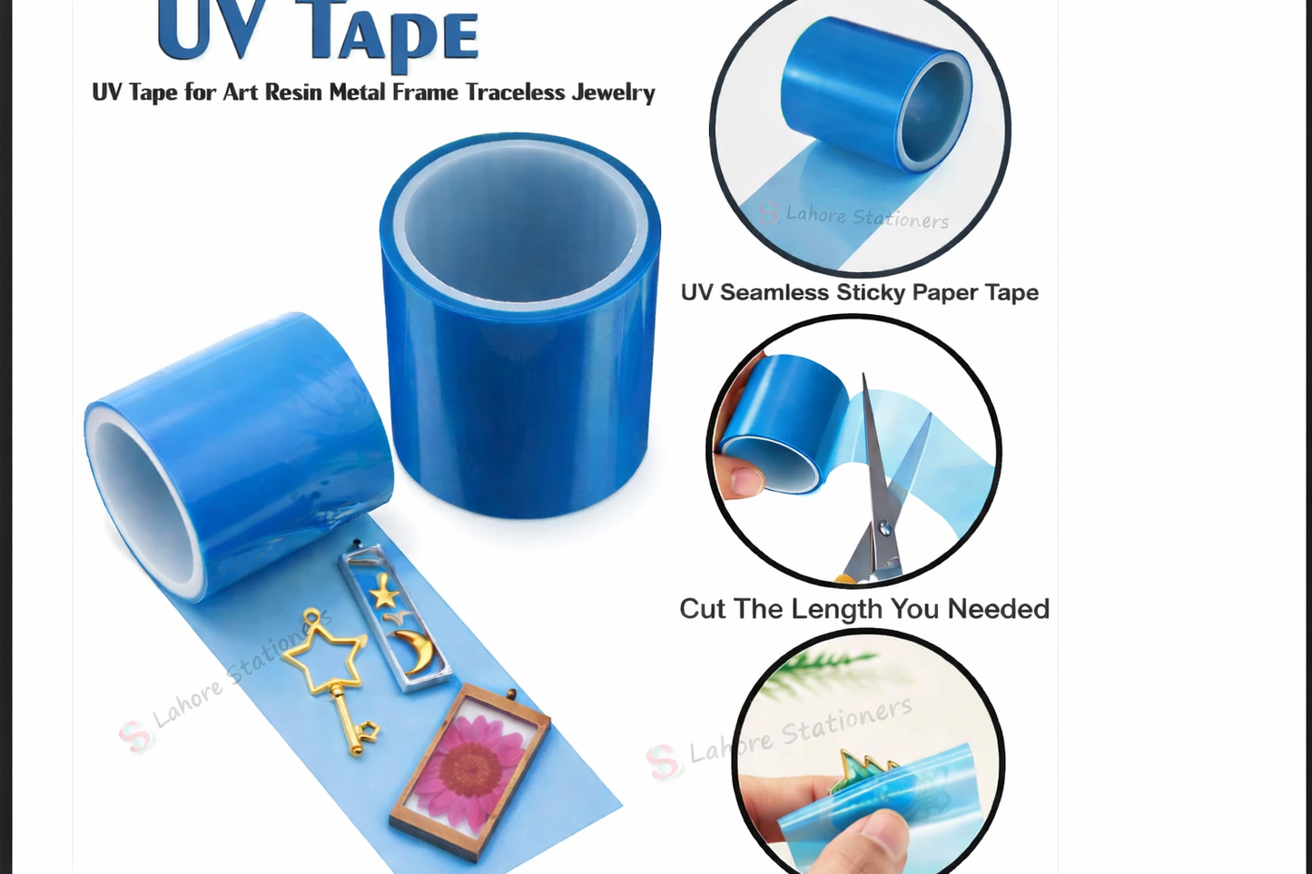 UV Tape for Resin Jewelry – Seamless Sticky Tape for Silicone Molds & Metal Frames